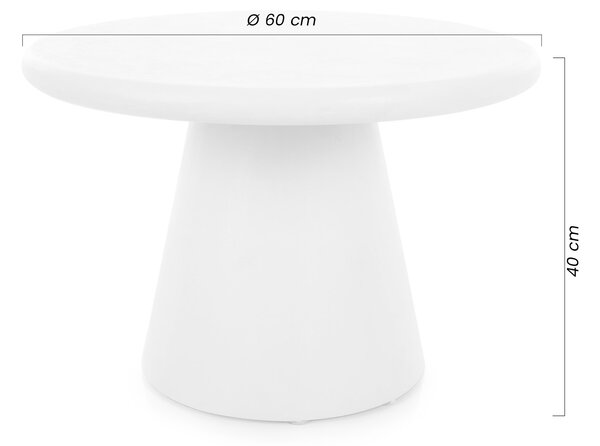 Kulaty konferenční stolek Clav 60 cm - béžový