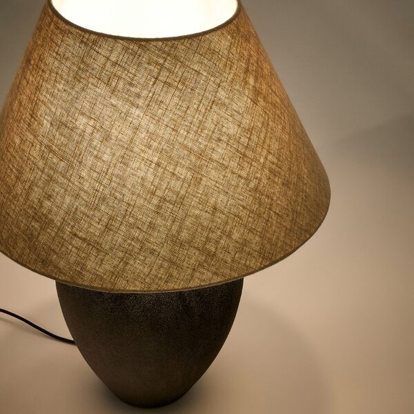 Černá keramická stolní lampa Kave Home Mercadal 59 cm