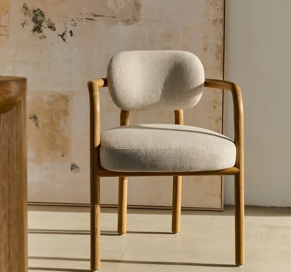 Béžová čalouněná jídelní židle Kave Home Melqui
