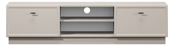 TV stolek Lorini 150 cm se zásuvkami – kašmírová / černé úchytky T-bar