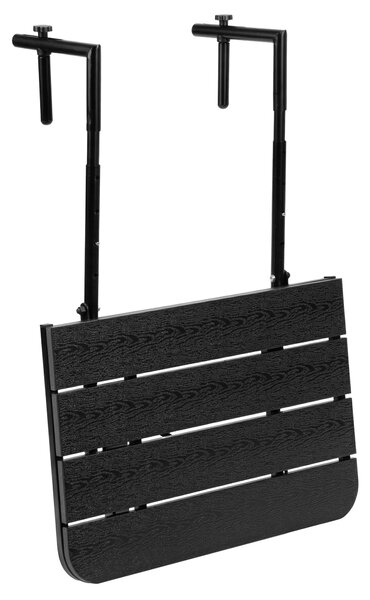 TZB Závěsný balkónový stůl Aretto 60 cm černý