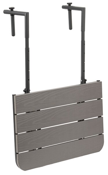 TZB Závěsný balkónový stůl Aretto 60 cm šedý