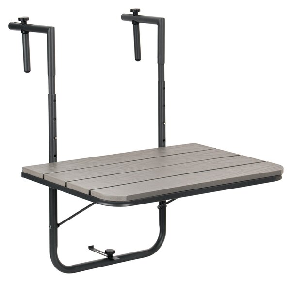 TZB Závěsný balkónový stůl Aretto 60 cm šedý