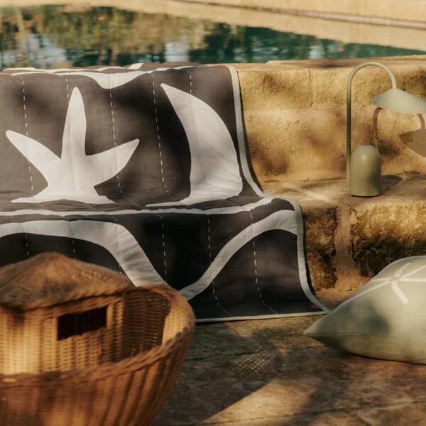Ferm Living designové plédy Kove Applique Quilted Blanket