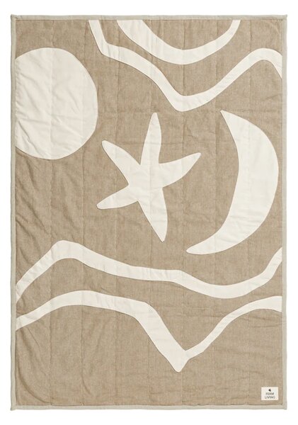 Ferm Living designové plédy Kove Applique Quilted Blanket