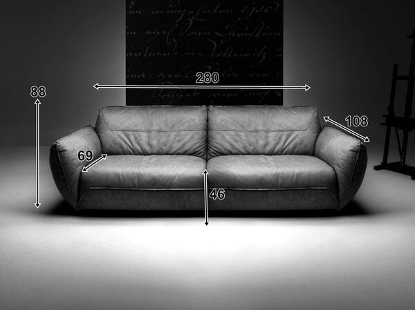 Moderní kožená pohovka BE CHILLED 4 sofa