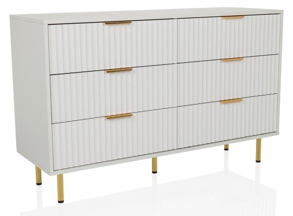 ŠIROKÁ KOMODA, bílá, 120/75/40 cm MID.YOU - Online Only komody, Online Only