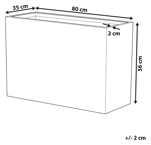 Květináč EDESSA 80 cm Šedá