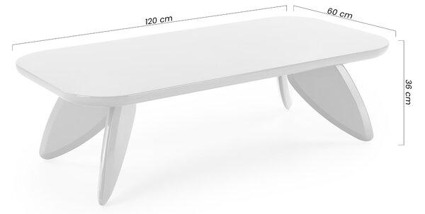 Obdélníkový konferenční stolek Lumis 120 cm - zelený
