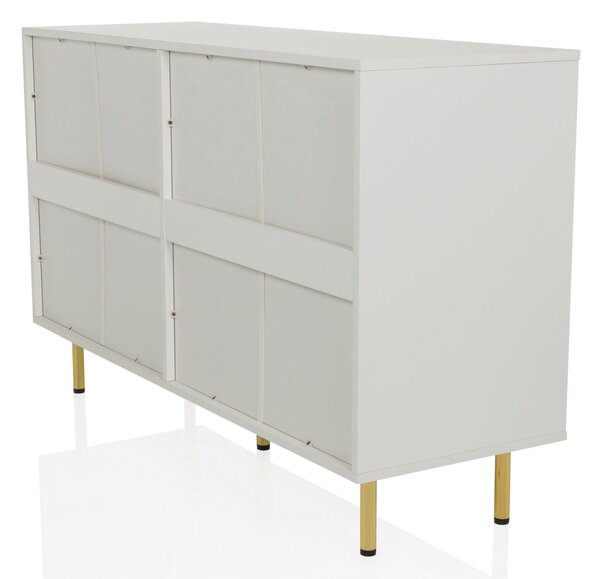ŠIROKÁ KOMODA, bílá, 120/75/40 cm MID.YOU - Online Only komody, Online Only