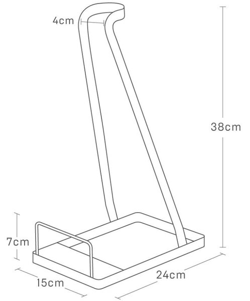 Bílý kovový stojan na vysavač Yamazaki Tower