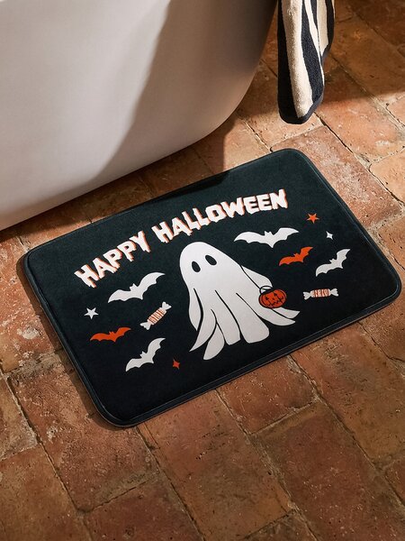 Sinsay - Koupelnová předložka s halloweenským motivem - černá