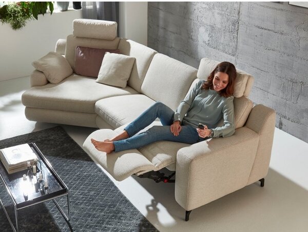 Rohová sedací souprava PRISMA s funkcí relax Levý roh