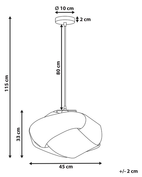 Závěsná lampa HALIL Bambus Béžová