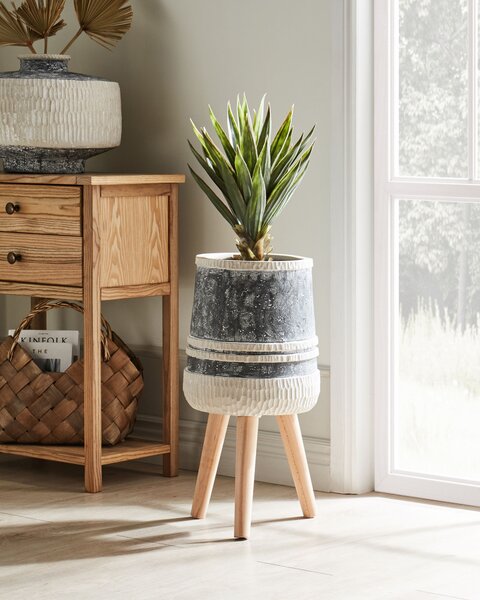 Květináč na stojanu ARISAEMA 27 cm Šedá