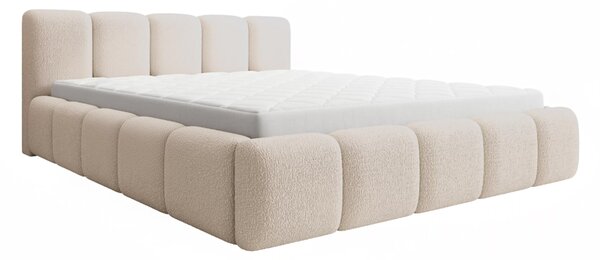 Čalouněná postel Tesia 160x200 s úložným prostorem - béžový boucle Quelle 03