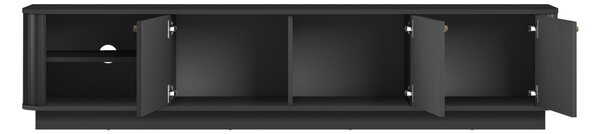 TV stolek Vesper 3D 187 cm na soklu - černý / zlaté úchyty