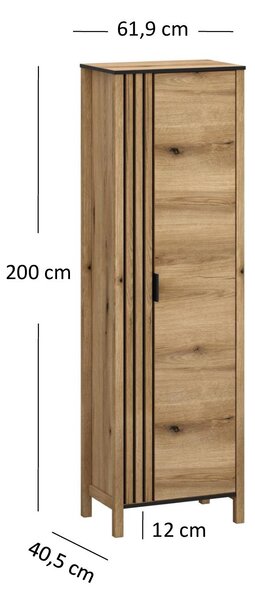Policová skříň Hemos (dub evoke). Akce -20%