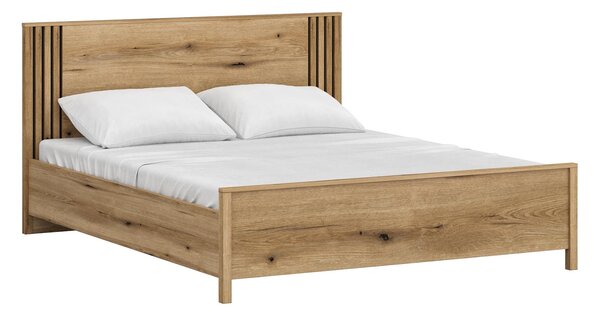 Manželská postel 160 cm Hemos (dub evoke). Akce -22%