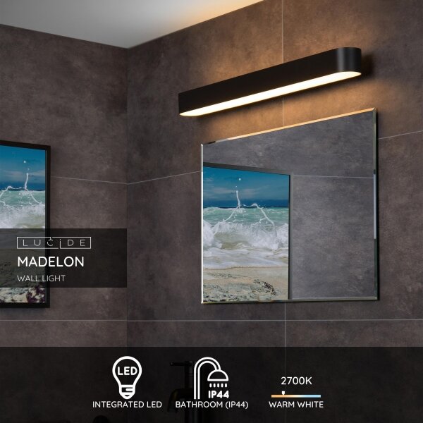 Lucide 04209/12/30 - LED Koupelnové nástěnné svítidlo MADELON LED/9W/230V IP44