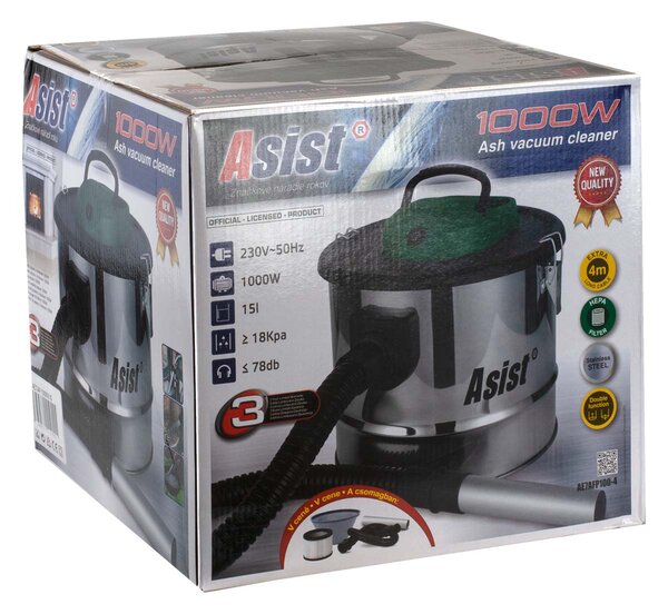 Asist AE7AF100IN15 Vysavač popela 1000 W, 15 L ASIST
