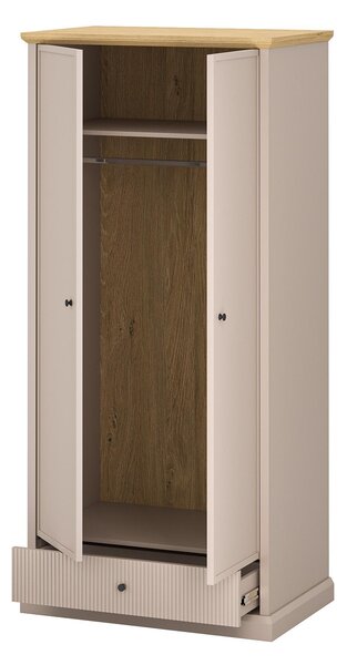 Šatní skříň Indices 1 (taupe + dub kamenný)