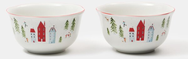 Sinsay - Keramické misky s vánočním motivem 2 pack - vícebarevná