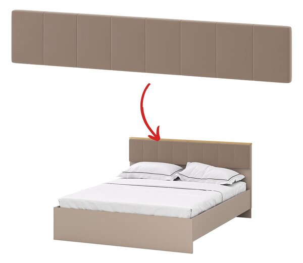 Manželská postel 160 cm Indices (taupe + dub kamenný)
