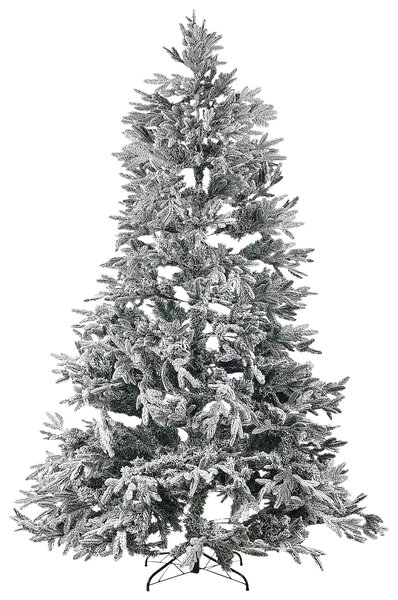Zasněžený umělý vánoční stromeček BASSIE 240 cm Bílá