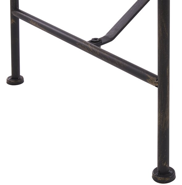 Zahradní lavice MILAZZO 130 cm Kov Černá