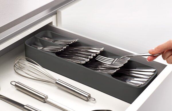 Joseph Joseph Šedý plastový organizér na příbory Duo
