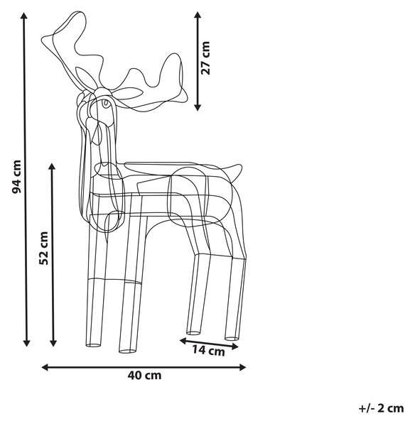 Venkovní dekorace LED INNNES 94 cm Sob Bílá