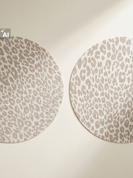 Sinsay - Kulaté prostírání s motivem zvířat 2 pack - béžová