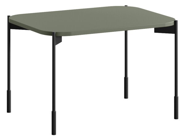 Konferenční stolek Sonatia 60 cm obdélníkový na kovových nohách - olivový