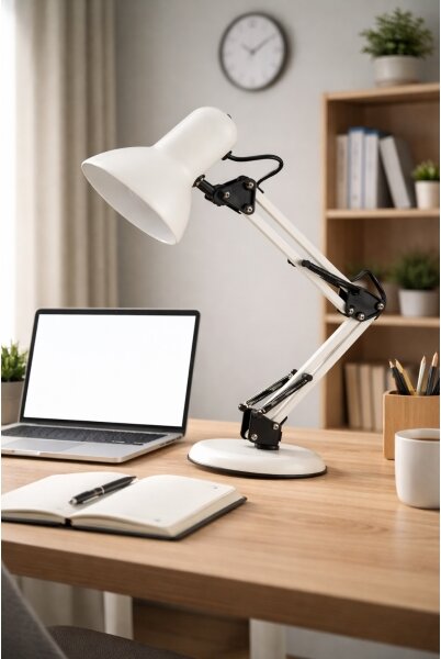 Stolní lampa 1xE14/25W/230V bílá