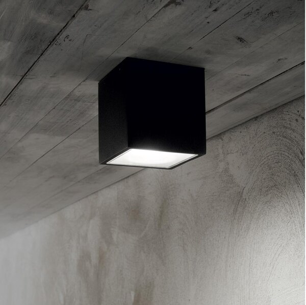 Ideal Lux - Venkovní bodové svítidlo TECHO 1xGU10/20W/230V 15x15 cm IP54 černá