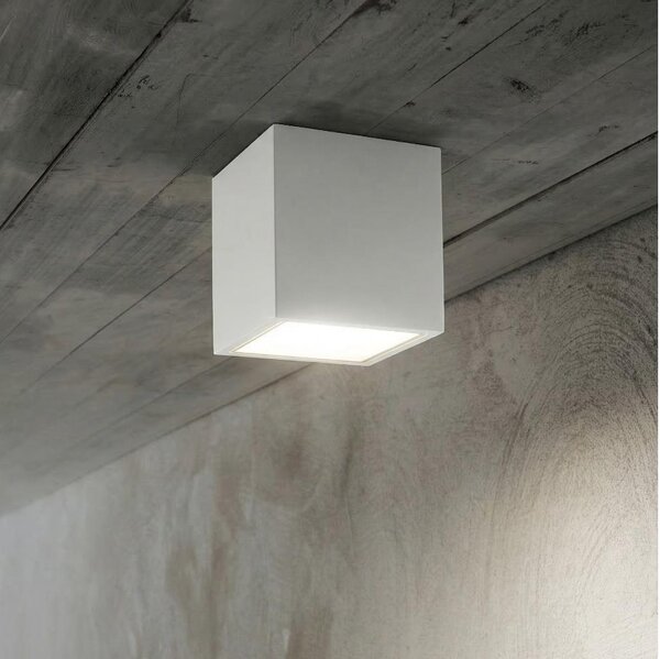 Ideal Lux - Venkovní bodové svítidlo TECHO 1xGU10/20W/230V 9x9 cm IP54 bílá