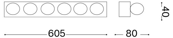 Ideal Lux - Nástěnné svítidlo PRIVE 6xE14/40W/230V bílá