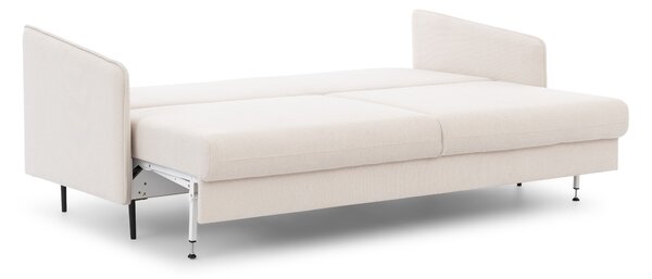Rozkládací pohovka Movani - béžový pletený materiál Loft 01 / černé nohy