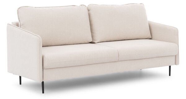 Rozkládací pohovka Movani - béžový pletený materiál Loft 01 / černé nohy