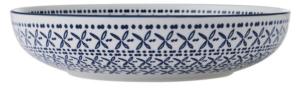 Mikasa Kameninová miska Coupe se žluto-modrým geometrickým vzorem, 21 cm MKPBOWLS43