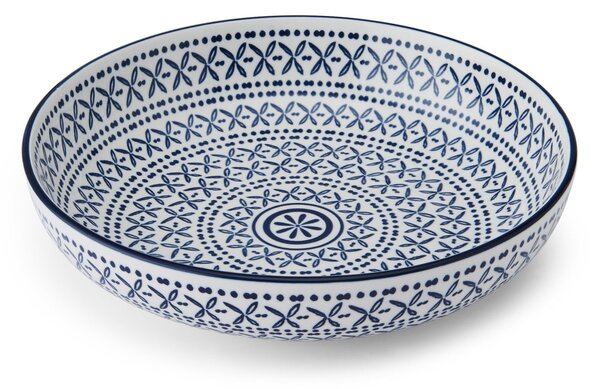 Mikasa Kameninová miska Coupe se žluto-modrým geometrickým vzorem, 21 cm MKPBOWLS43