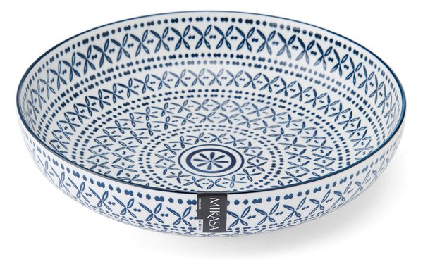 Mikasa Kameninová miska Coupe se žluto-modrým geometrickým vzorem, 21 cm MKPBOWLS43