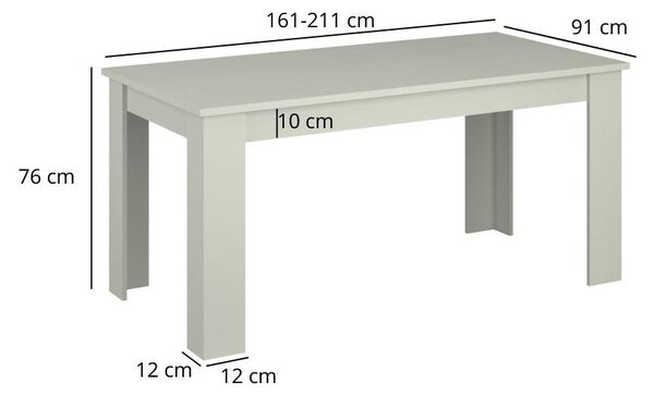 Rozkládací jídelní stůl Kodro (kašmír + dub evoke) (pro 6-8 osob)