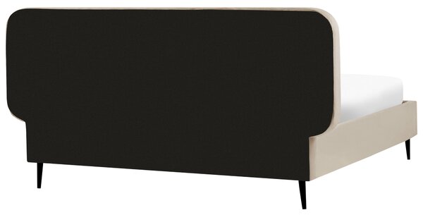Postel Umělý samet BRIN 160 x 200 cm Taupe