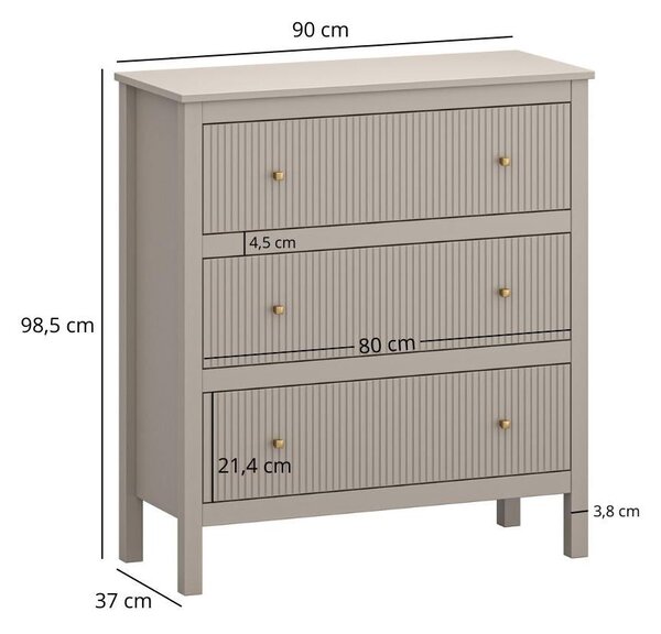 Komoda Karankas 2 (taupe). Akce -21%