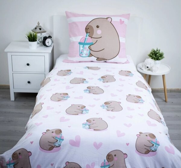 Jerry Fabrics Povlečení fototisk Kapybara 140x200, 70x90 cm