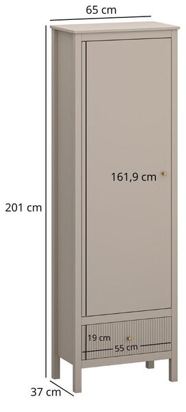 Policová skříň Karankas (taupe). Akce -21%