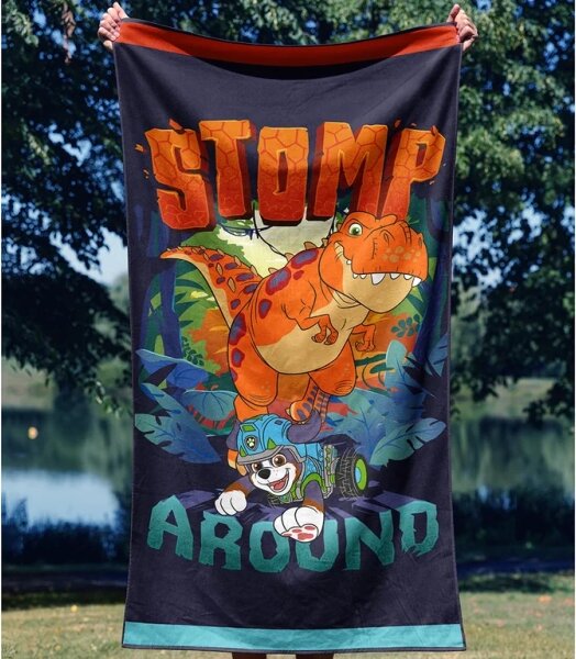 Carbotex osuška Tlapková Patrola Ve Světě Dinosaurů 70x140 cm