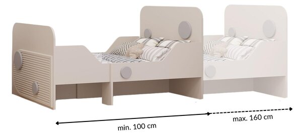 Dětská rozkládací postel 80 cm Perdidos (kašmír) (s roštem)
